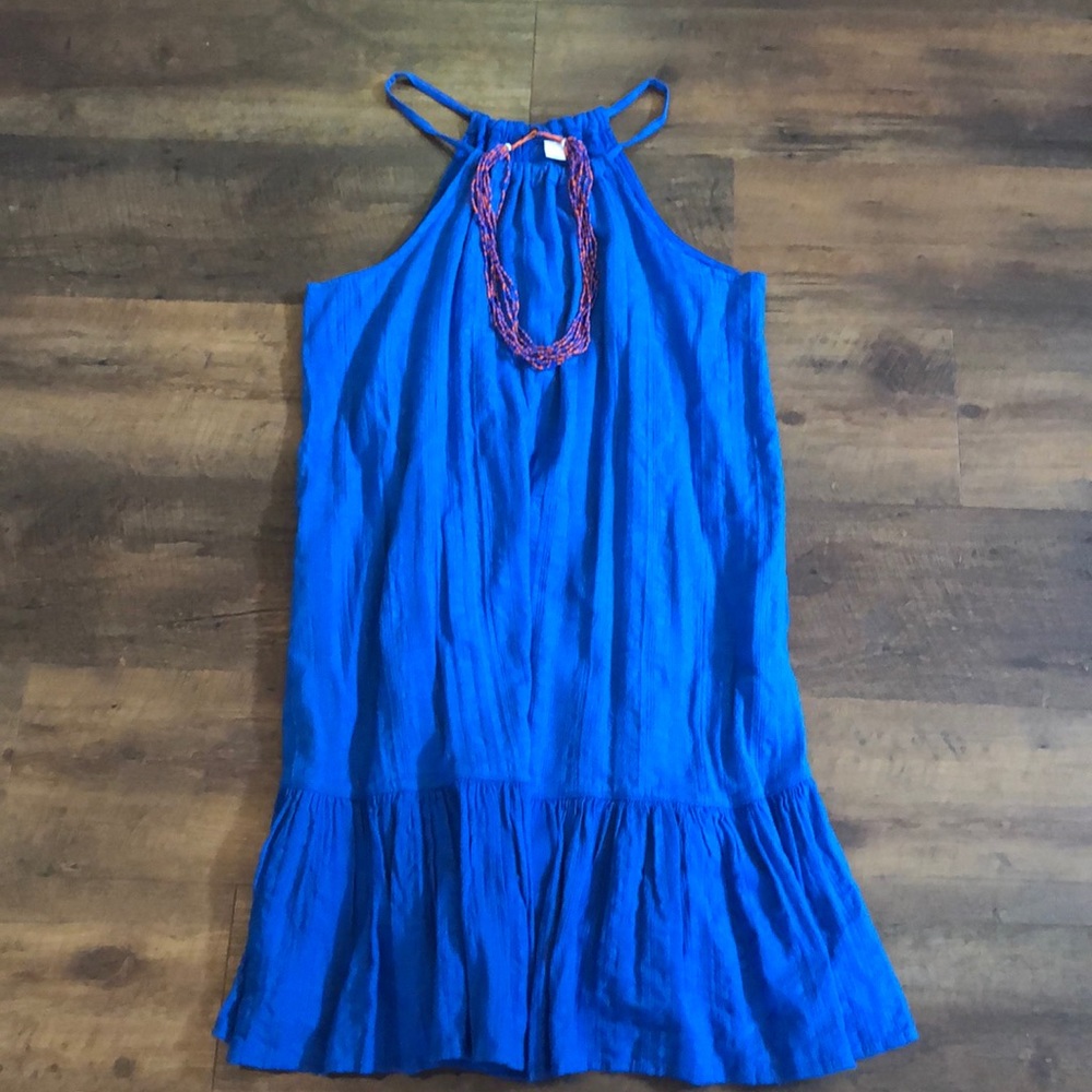 Royal blue casual dress great for UF games!